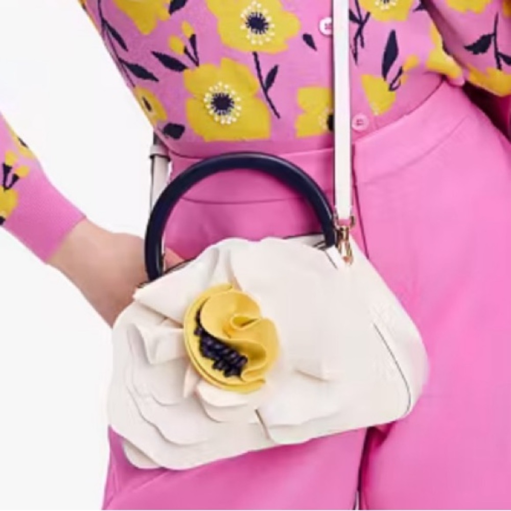 $$‼️DROP!! $148 NWT KS BAGCHARM FREE W/ KS Flora Patent Leather3D Bag! - Picture 9 of 17